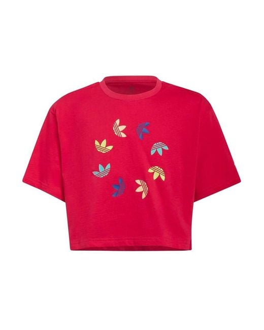 Adidas Originals Red Cropped T-Shirt