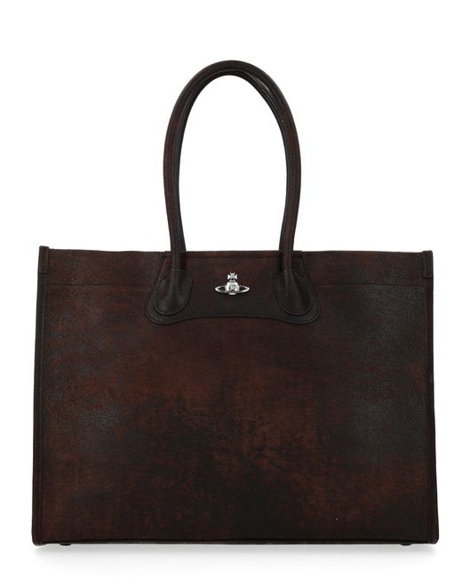 Vivienne Westwood Black Troy Shopping Bag