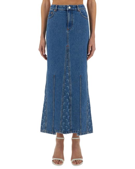 Gonna Lunga "Moon Laser" di MARINE SERRE in Blue