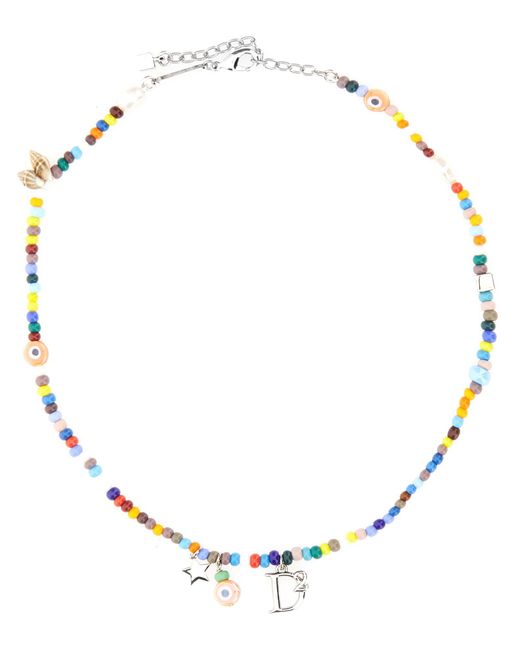 DSquared² Metallic Necklace With Beads And Shells