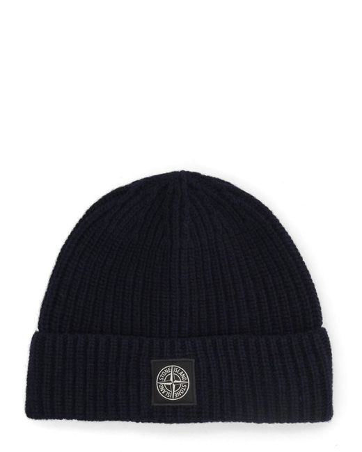 Stone Island Blue Berretto for men