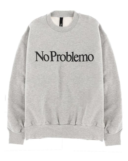 No Problemo Gray Sweatshirt With Logo