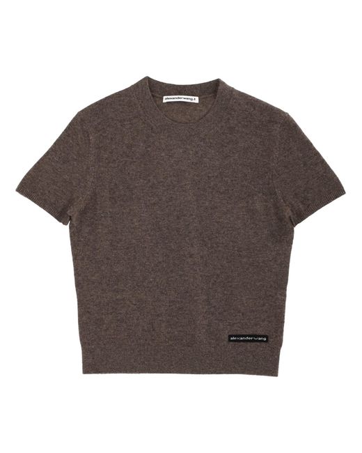 T By Alexander Wang Brown T-Shirt With Logo