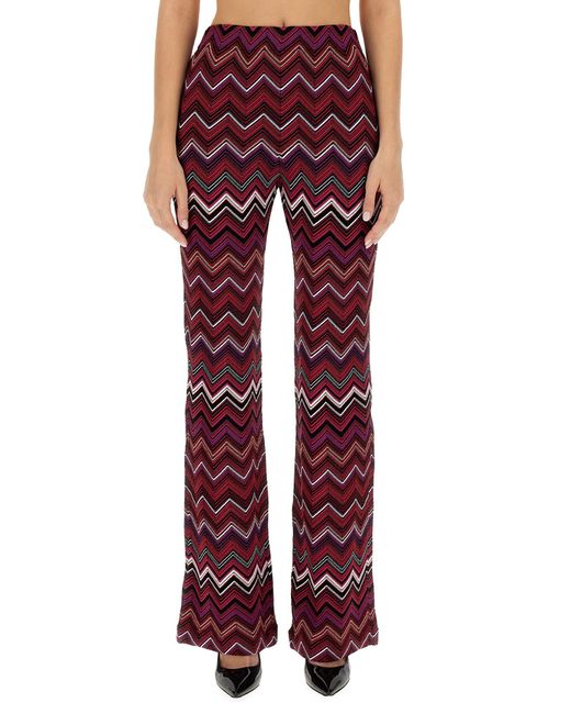 Missoni Red Flare Fit Pants