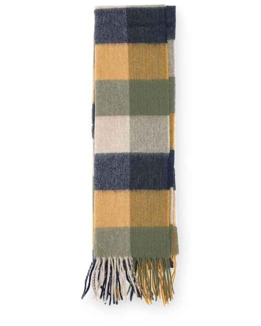 Barbour Green "Tattersall" Scarf for men