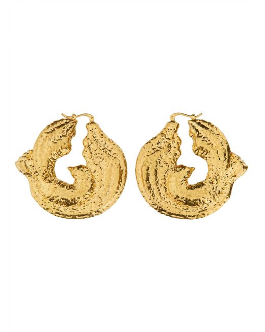 Nina Ricci Metallic Twisted Earrings
