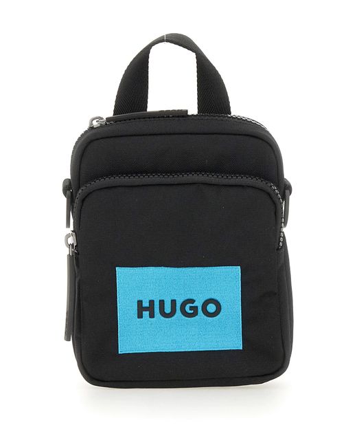 HUGO Black Shoulder Bag With Logo for men