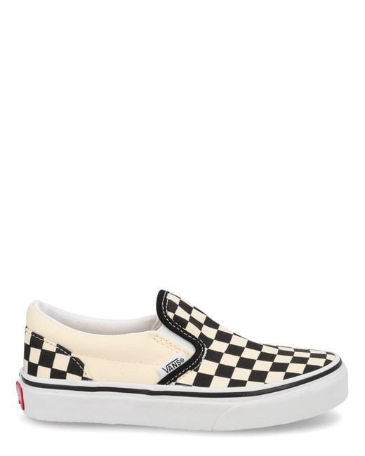 Vans White "Classic Checkerboard" Shoes