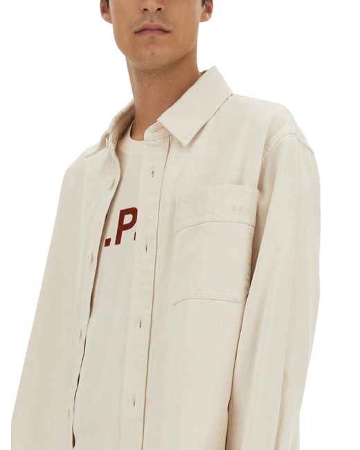 Camicia Di Denim di A.P.C. in White da Uomo