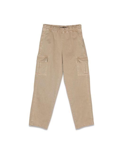 Aspesi White Pants With Large Pockets