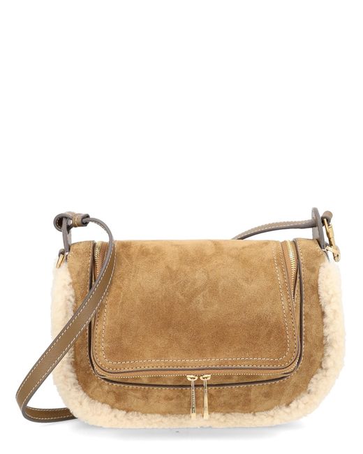 Anya Hindmarch Brown Vere Shearling Bag