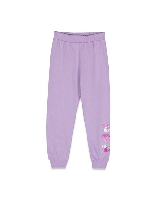 Versace Purple Sweatpants Logo Pins