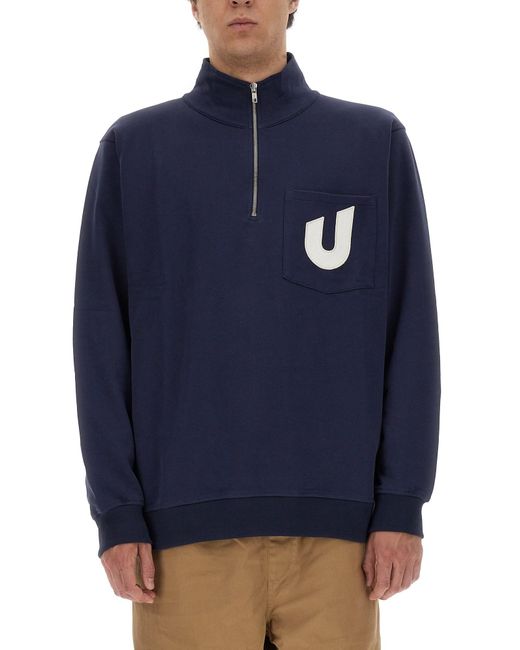 UMBRO X YMC Blue Logo Sweatshirt for men