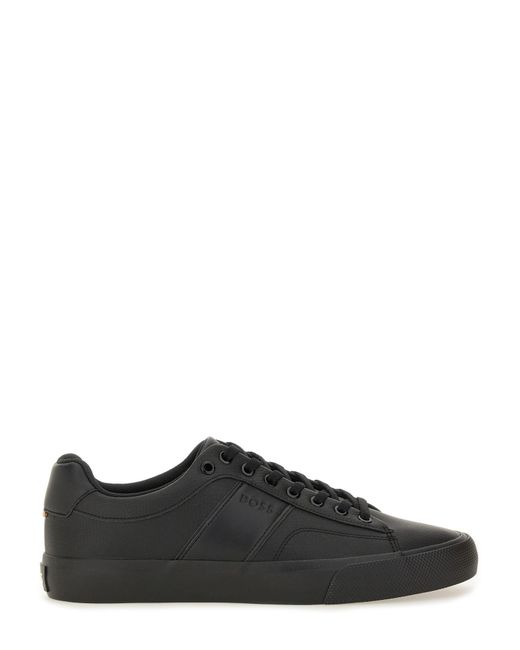 Boss Black Leather Sneaker for men