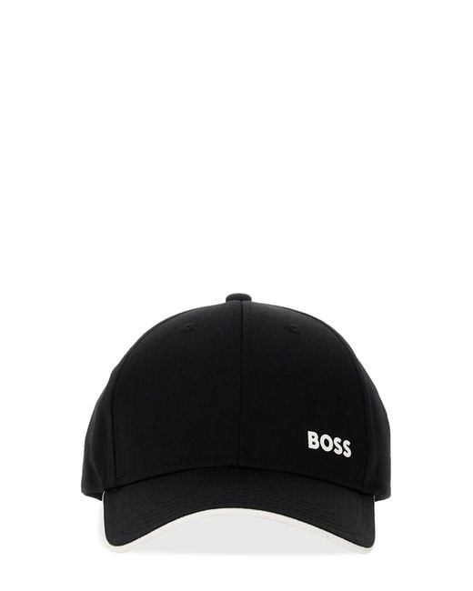 Boss Black Baseball Hat With Logo for men