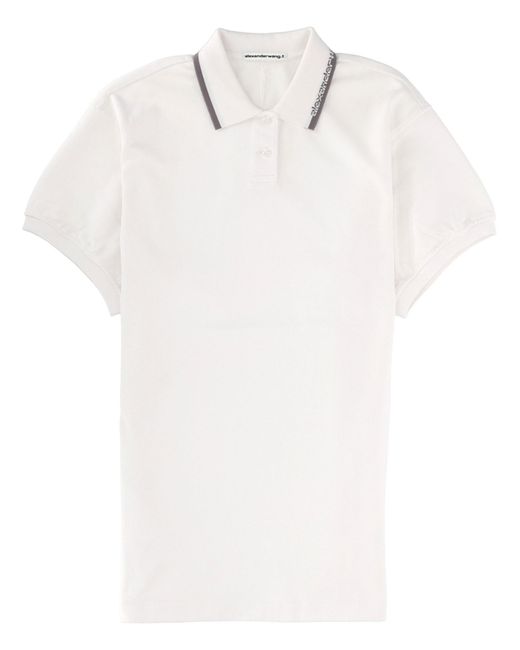 T By Alexander Wang White Miniabito Polo