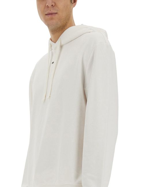 Felpa Con Cappuccio di HUGO in White da Uomo