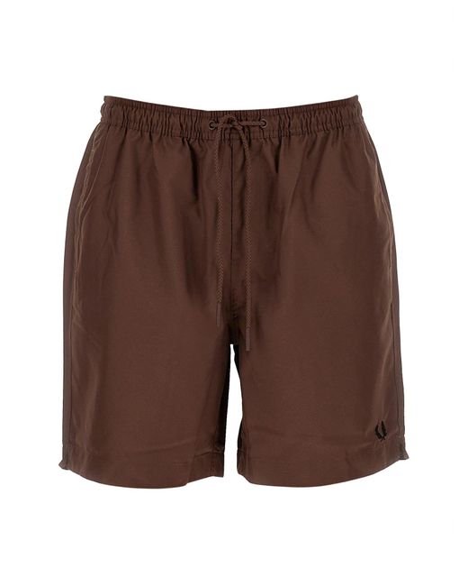 Fred Perry Brown Swimsuit for men