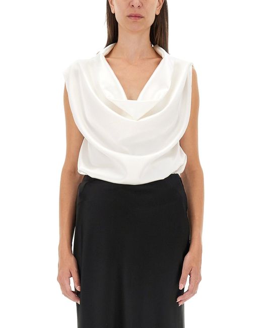 Kiton White Shirt With Dropped Collar