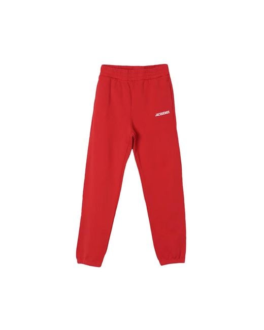Jacquemus Red Le Jogging Organic-Cotton Track Pants