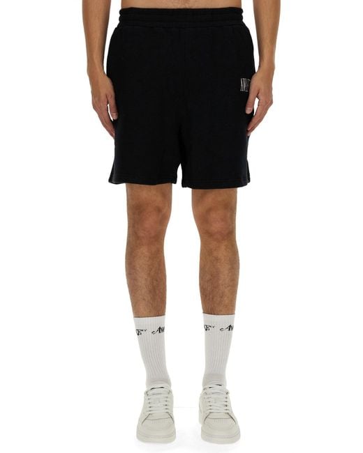 AWAKE NY Black Bermuda With Logo for men