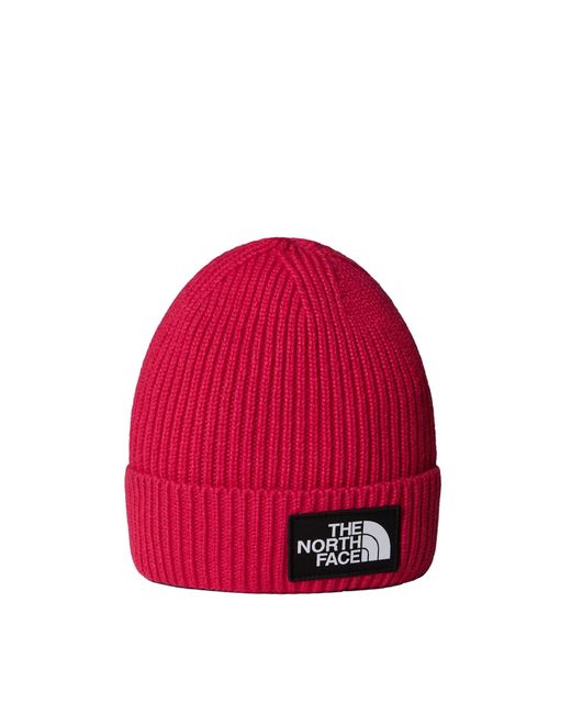 The North Face Red Beanie With Logo