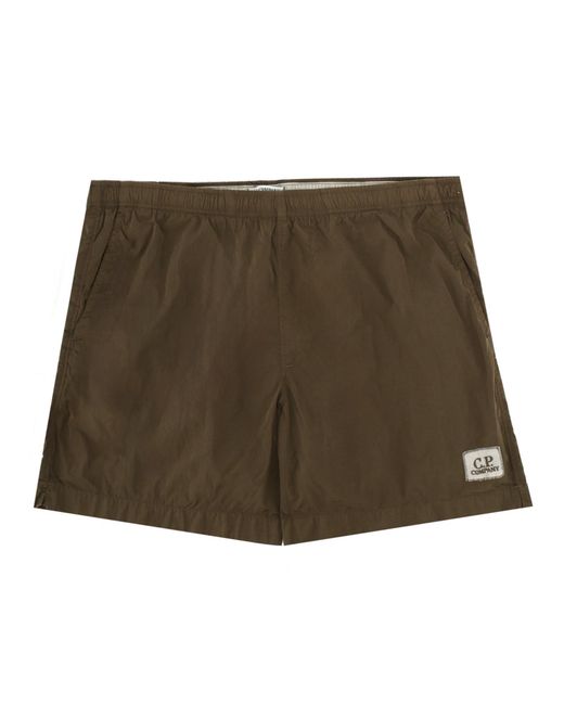 C P Company Brown C. P. Company Costume Da Bagno Con Logo for men