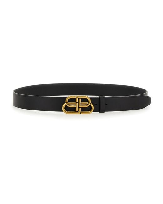Balenciaga Black High Belt "Bb" for men
