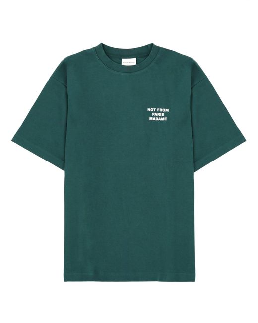 Drole de Monsieur Green Cotton T-Shirt for men
