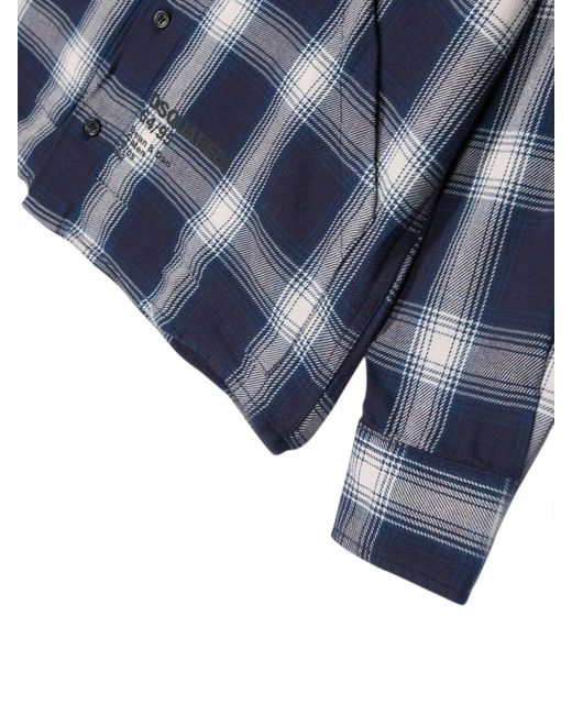 Camicia Over Quadri di DSquared² in Blue
