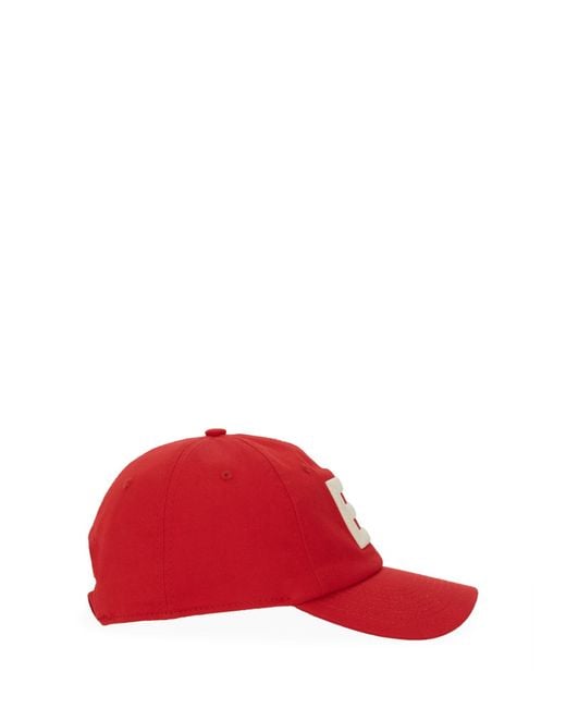 Baseball Hat With Logo-Uomo di Bally in Red da Uomo