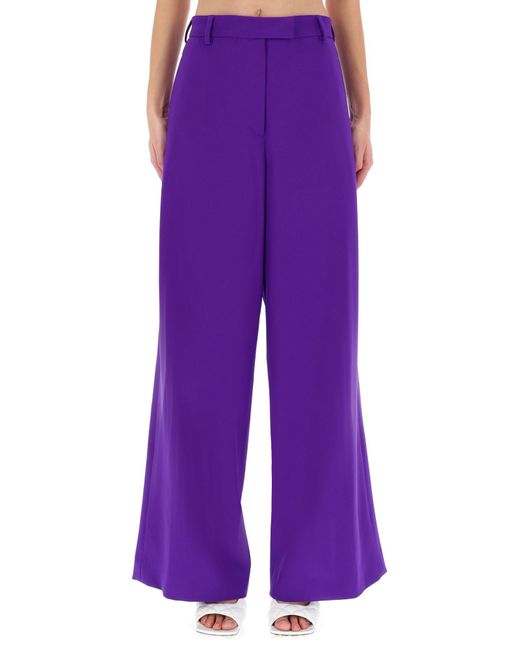 Dries Van Noten Purple Wide Leg