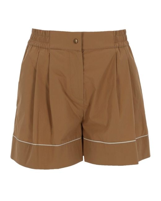 Moncler Brown Shorts A Vita Alta