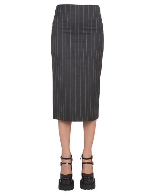 Versace Black Tailored Pencil Skirt