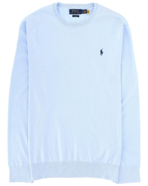 Polo Ralph Lauren Blue Maglia Con Logo for men