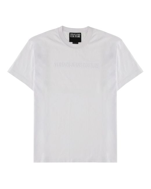 Versace Jeans Couture White T-Shirt With Logo for men