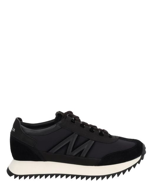 Moncler Black 100% Leather Pac Y2 Sneakers