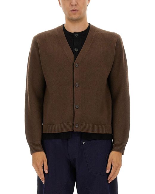 J.W. Anderson Brown Wool Blend Cardigan for men