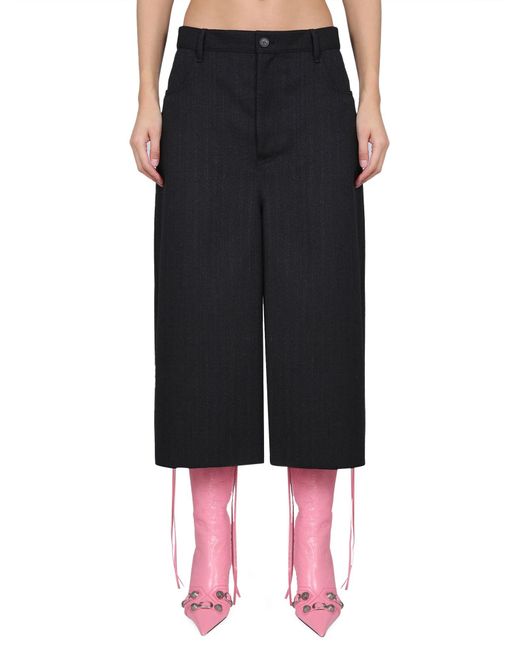 Balenciaga Black Shorts Loose