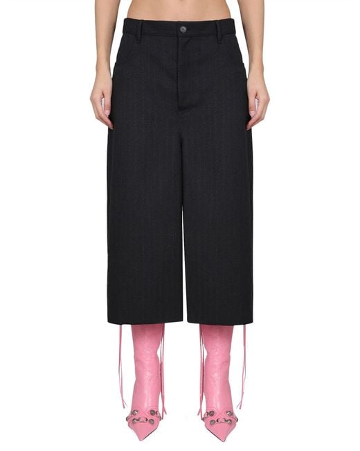 Balenciaga Black Shorts Loose