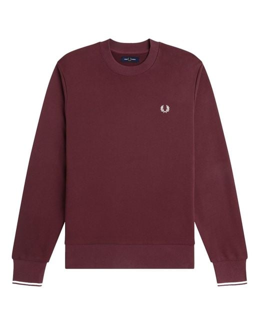 Fred Perry Purple Sweatshirt With Logo for men