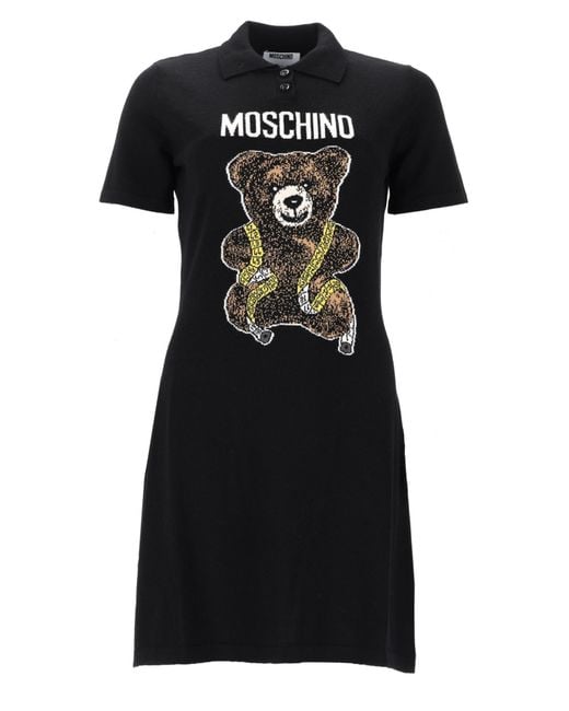 Moschino Black Mini Abito "Teddy"