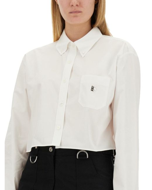 Camicia Cropped di Givenchy in White