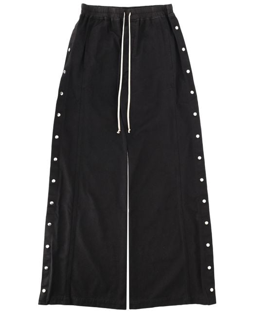 Rick Owens Black High-Waisted Wiof Pusher Trousers for men