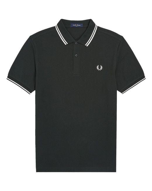Fred Perry Black Polo With Logo for men