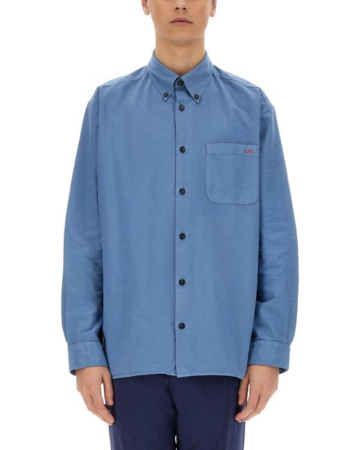 A. P.C. Camicia "Mateo" di A.P.C. in Blue da Uomo