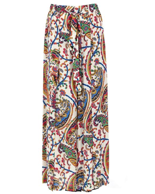 Etro White Vibrant Viscose Trousers For