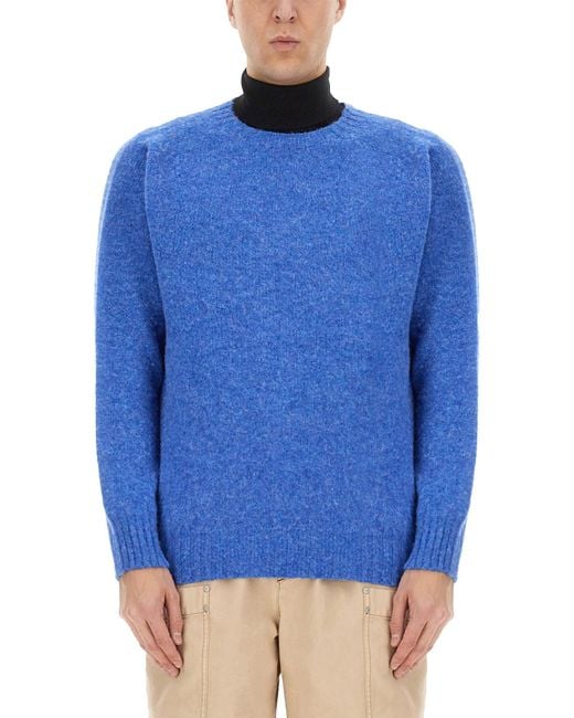 Howlin' By Morrison Blue Wool Jersey for men