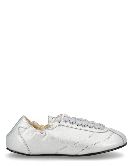 Repetto White Calfskin Lambskin Polyurethane Thermoplastic Flats