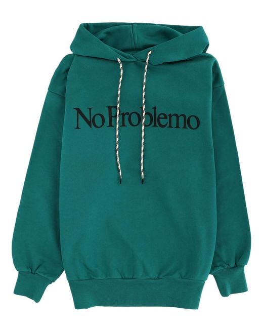 No Problemo Green Sweatshirt With Logo